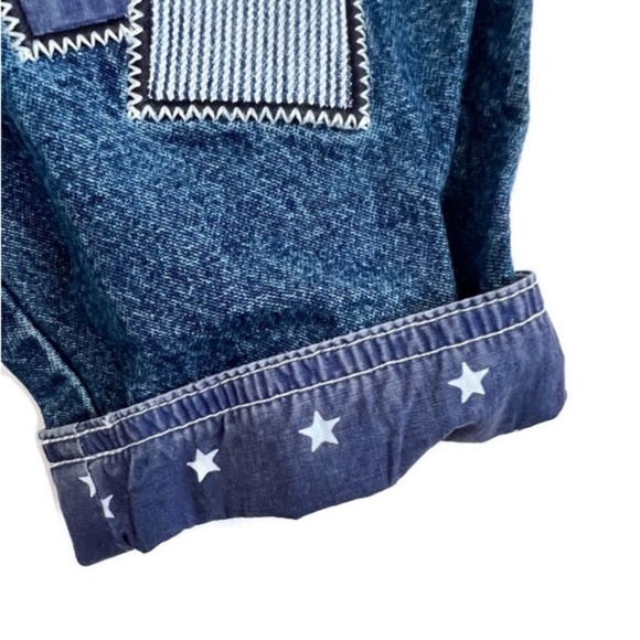 NWT Gap Kids unisex patchwork jeans, 6-12 months, size Medium, 17-22 Pounds, 27- - Picture 3 of 9